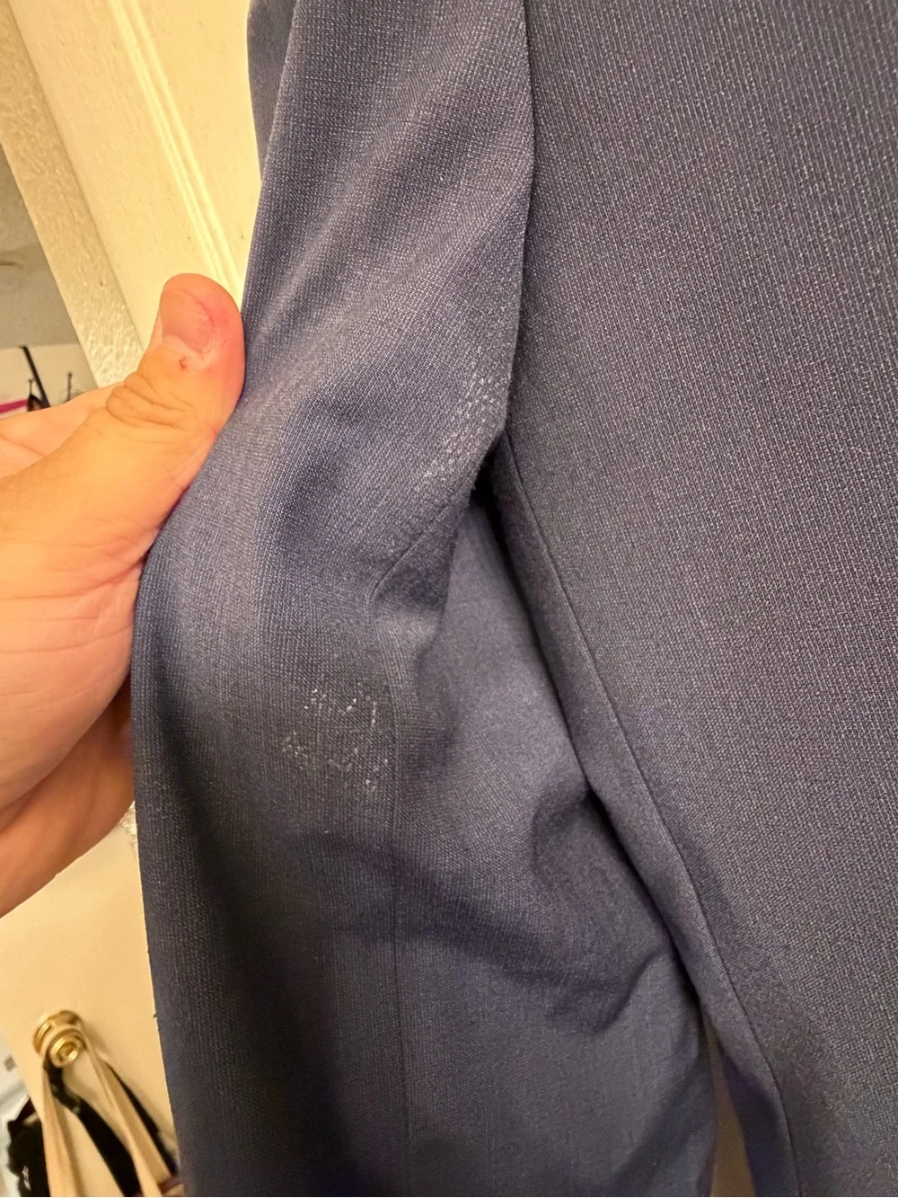 Express Men's Dark Navy Single-Breasted Two-Button Suit Jacket and Pants